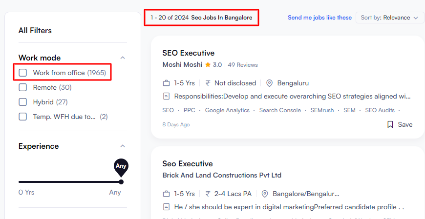 seo jobs in bangalore